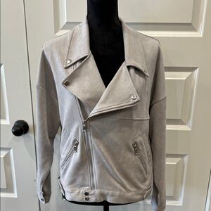 HYFVE Light Gray Women's Moto Style Jacket Sz L
